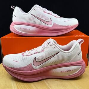 Women's Size 9.5 Nike Vomero 18 White/Pearl Pink/Team Red/Peony IQ9687-100